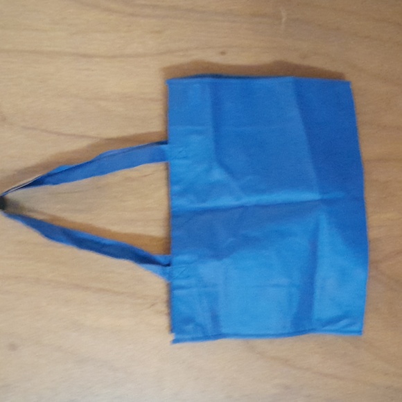 Blue Tote Bag with White Print - Picture 2 of 2